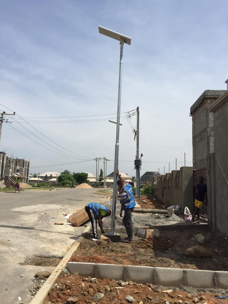 Nolarix Installation of solar streetlights